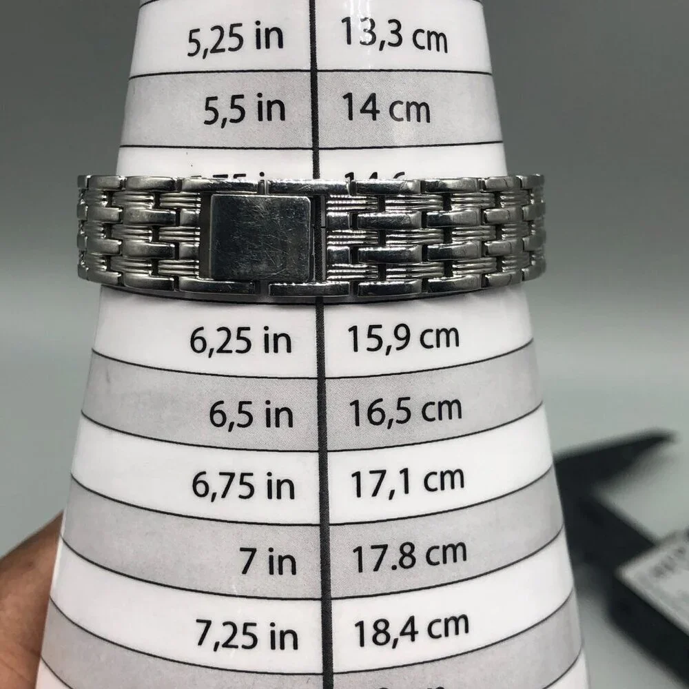 3/$30 Steel by Design Watch Women Black Dial Silver Tone Bracelet 6.25